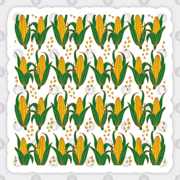 Corn on the Cob Sticker by HLeslie Design